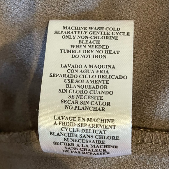 KUT from the Kloth Tayanita Tan Faux Suede open front draped Jacket in Tan M - Picture 10 of 10